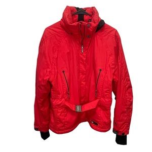 Killy Vintage Smart System Red Belted Winter Insulated Ski Jacket - Size 14